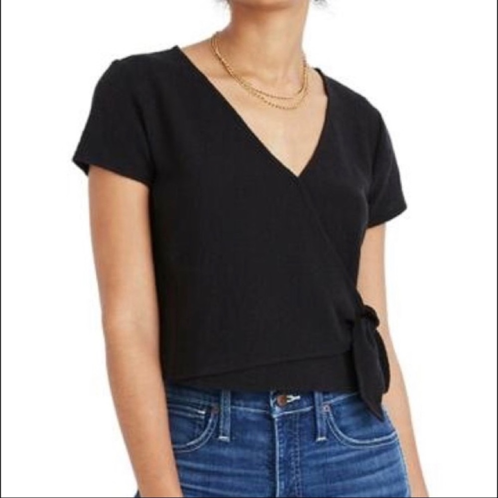 Madewell Texture & Thread Wrap Top